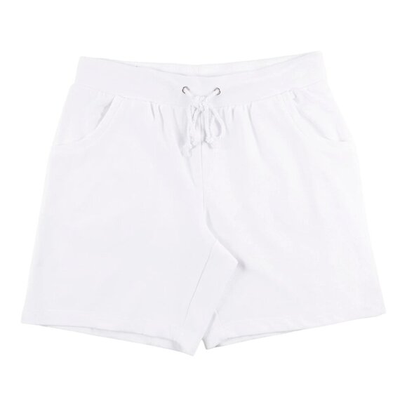 mySTYLE Women's Seasonal French Terry Basic Bermuda Shorts Brilliant White - Picture 2 of 5
